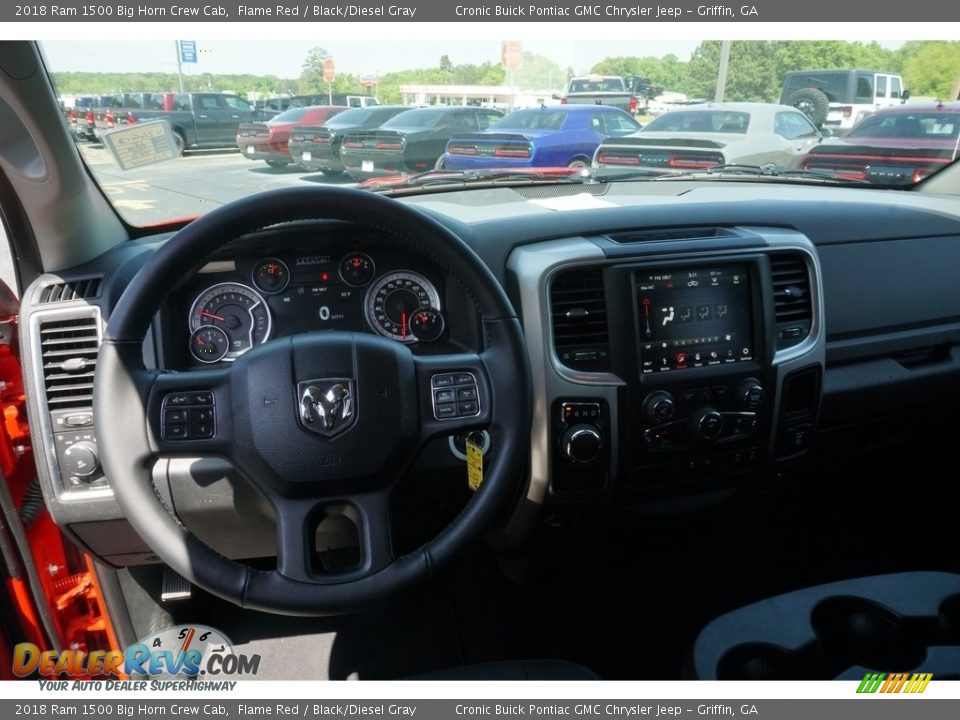 2018 Ram 1500 Big Horn Crew Cab Flame Red / Black/Diesel Gray Photo #6