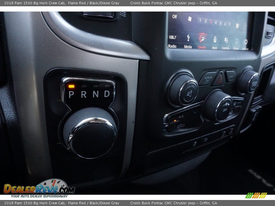 2018 Ram 1500 Big Horn Crew Cab Flame Red / Black/Diesel Gray Photo #10