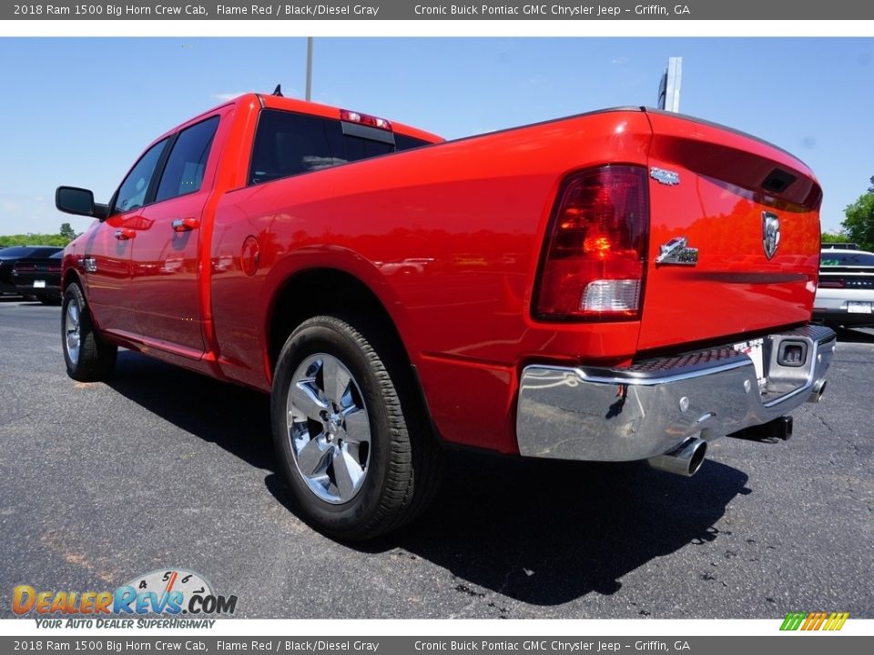 2018 Ram 1500 Big Horn Crew Cab Flame Red / Black/Diesel Gray Photo #11