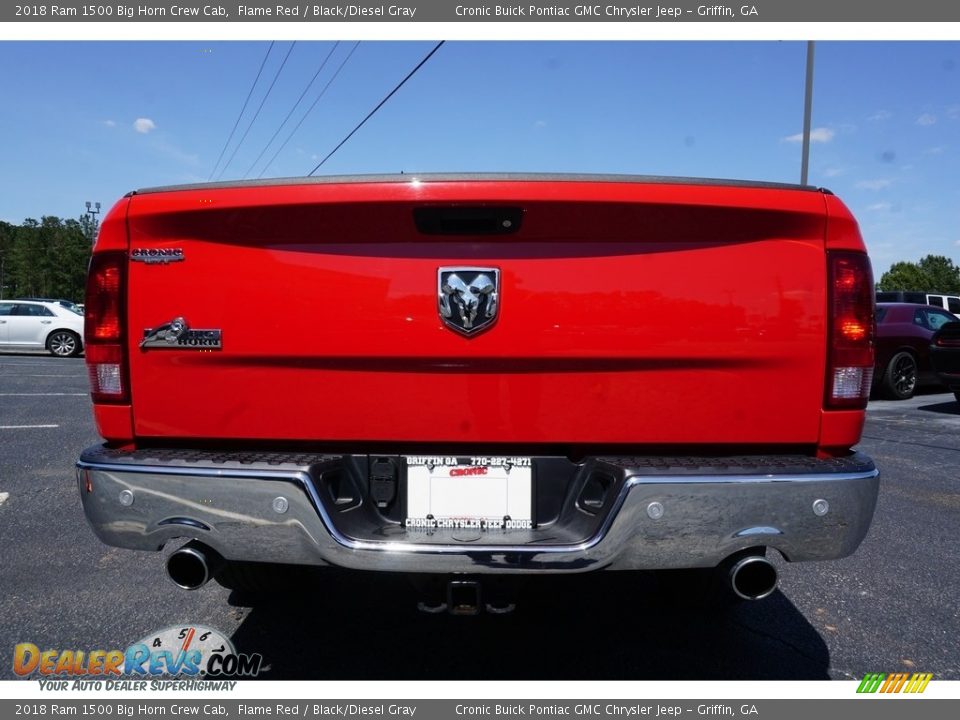 2018 Ram 1500 Big Horn Crew Cab Flame Red / Black/Diesel Gray Photo #12