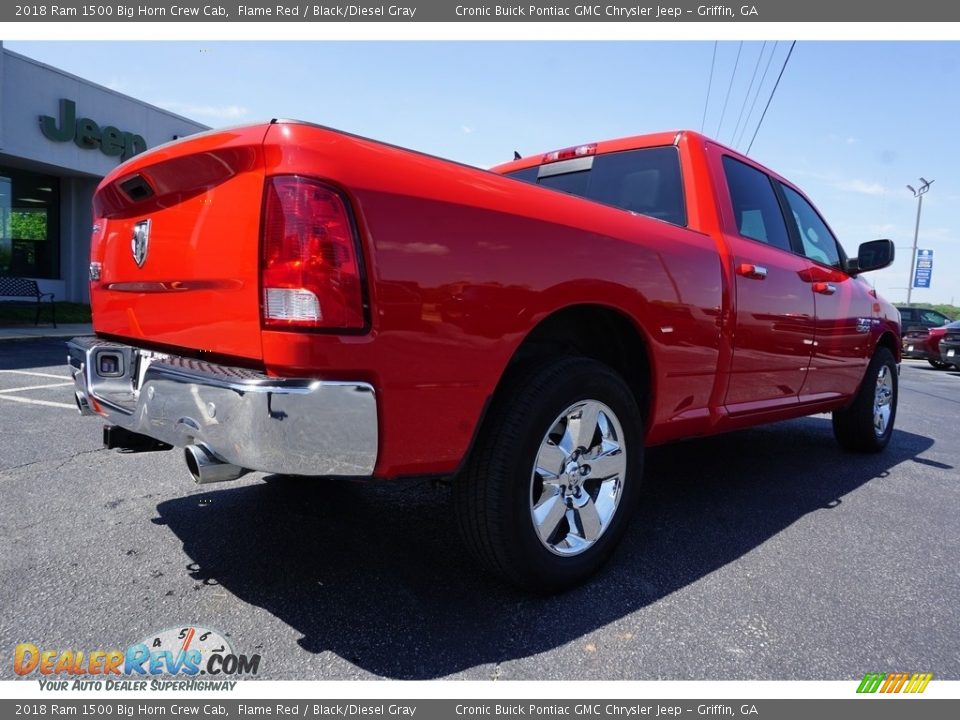2018 Ram 1500 Big Horn Crew Cab Flame Red / Black/Diesel Gray Photo #13