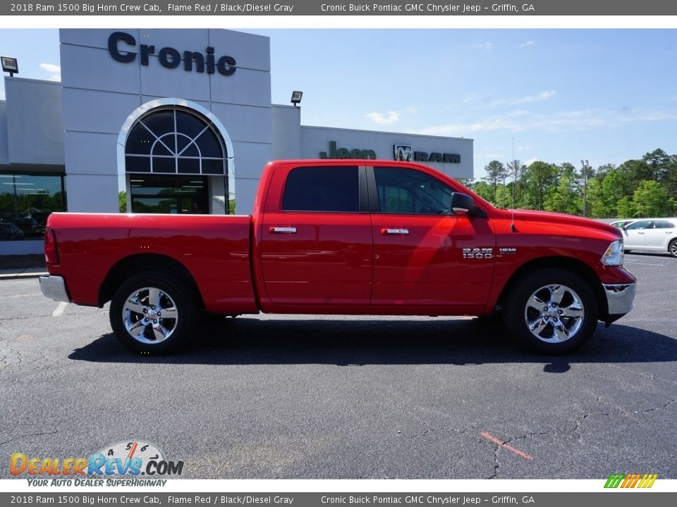 2018 Ram 1500 Big Horn Crew Cab Flame Red / Black/Diesel Gray Photo #14