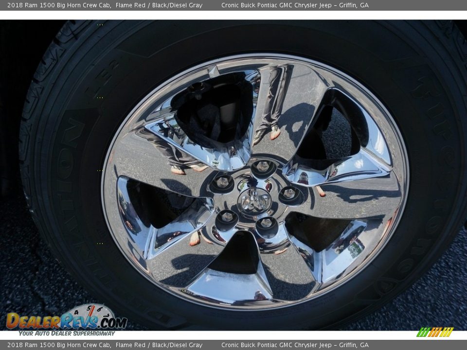 2018 Ram 1500 Big Horn Crew Cab Flame Red / Black/Diesel Gray Photo #15