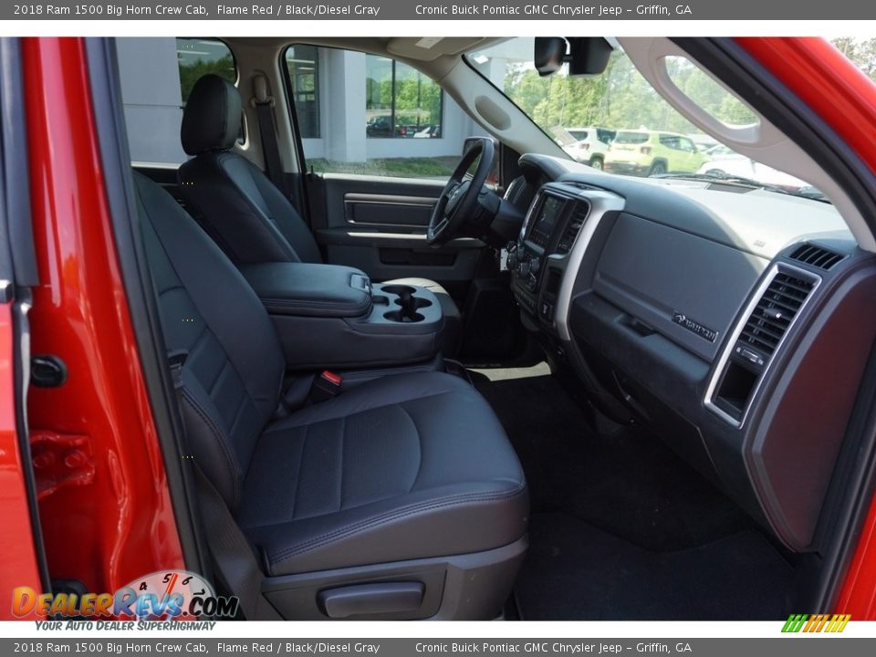 2018 Ram 1500 Big Horn Crew Cab Flame Red / Black/Diesel Gray Photo #16