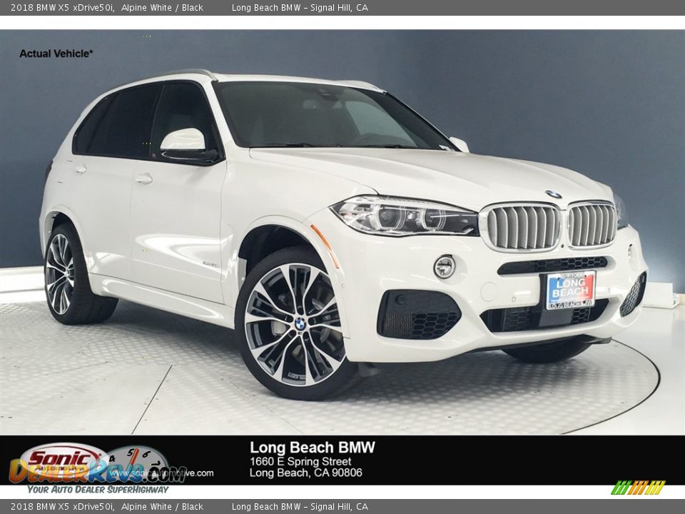 2018 BMW X5 xDrive50i Alpine White / Black Photo #1