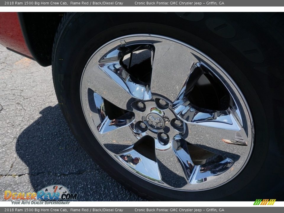 2018 Ram 1500 Big Horn Crew Cab Flame Red / Black/Diesel Gray Photo #18