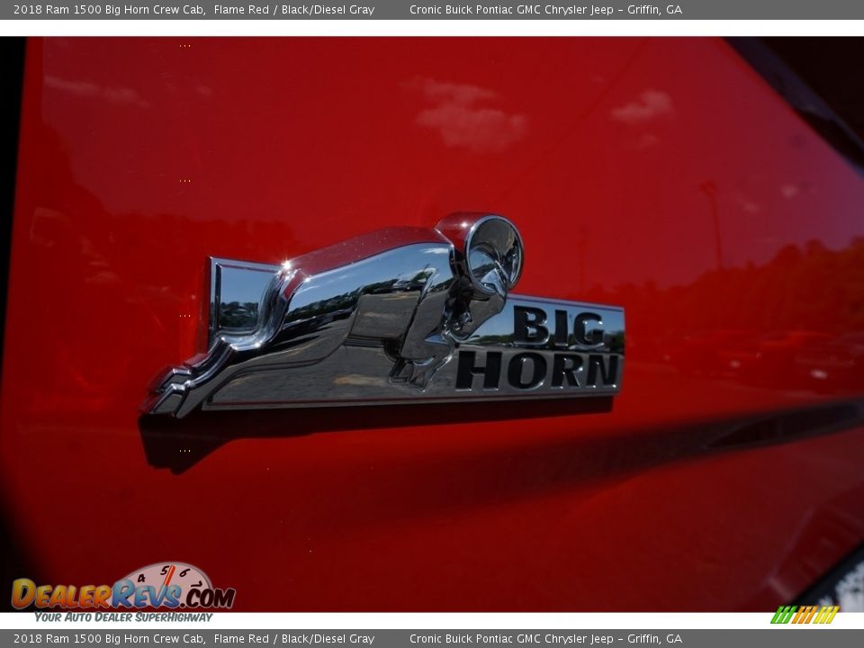 2018 Ram 1500 Big Horn Crew Cab Flame Red / Black/Diesel Gray Photo #19