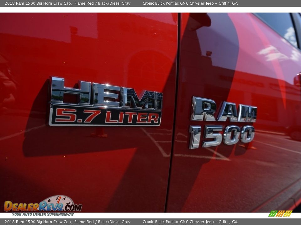 2018 Ram 1500 Big Horn Crew Cab Flame Red / Black/Diesel Gray Photo #21