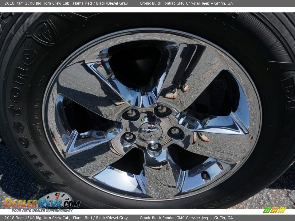 2018 Ram 1500 Big Horn Crew Cab Flame Red / Black/Diesel Gray Photo #22