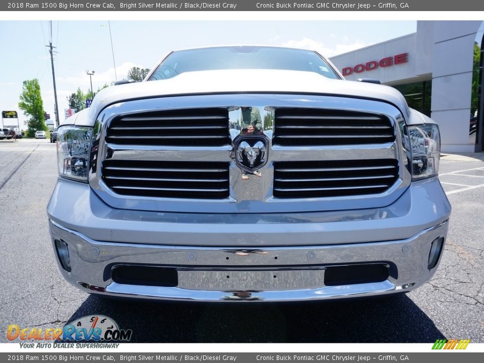 2018 Ram 1500 Big Horn Crew Cab Bright Silver Metallic / Black/Diesel Gray Photo #2