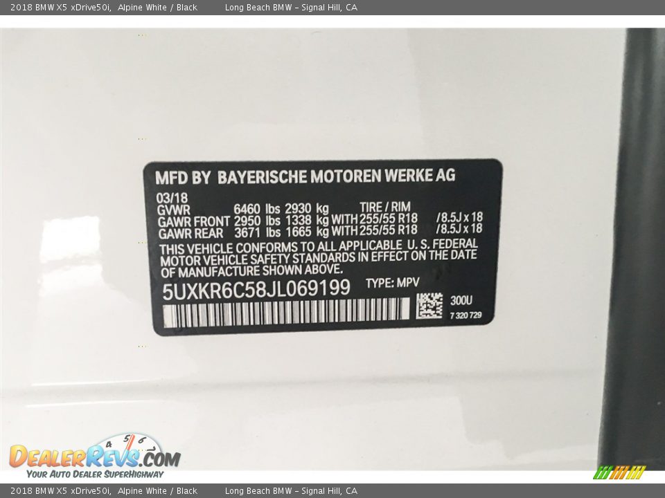 2018 BMW X5 xDrive50i Alpine White / Black Photo #11