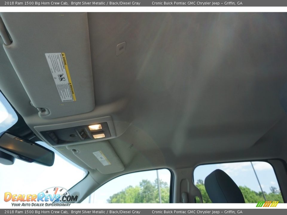 2018 Ram 1500 Big Horn Crew Cab Bright Silver Metallic / Black/Diesel Gray Photo #10