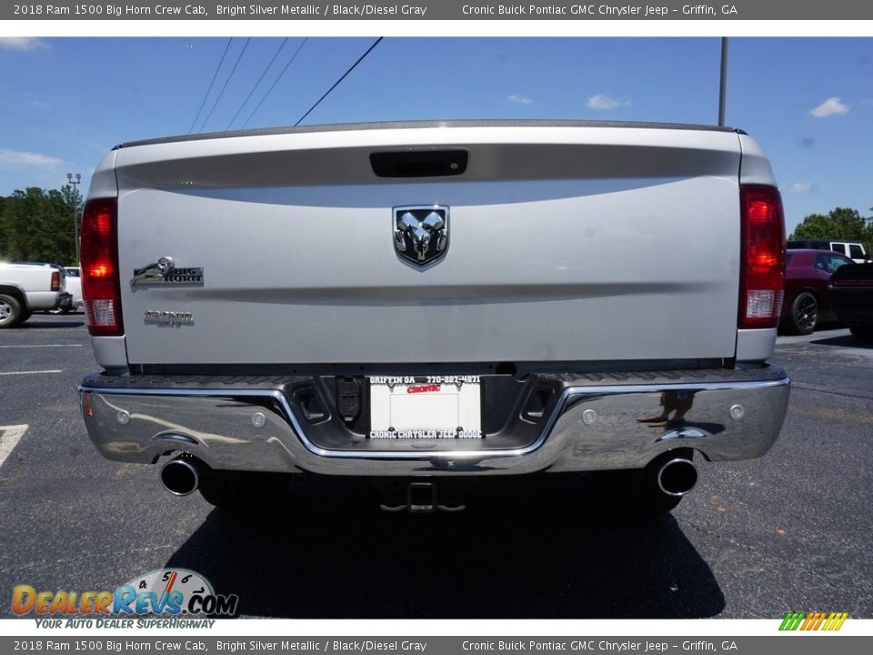 2018 Ram 1500 Big Horn Crew Cab Bright Silver Metallic / Black/Diesel Gray Photo #12