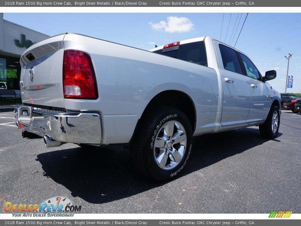 2018 Ram 1500 Big Horn Crew Cab Bright Silver Metallic / Black/Diesel Gray Photo #13