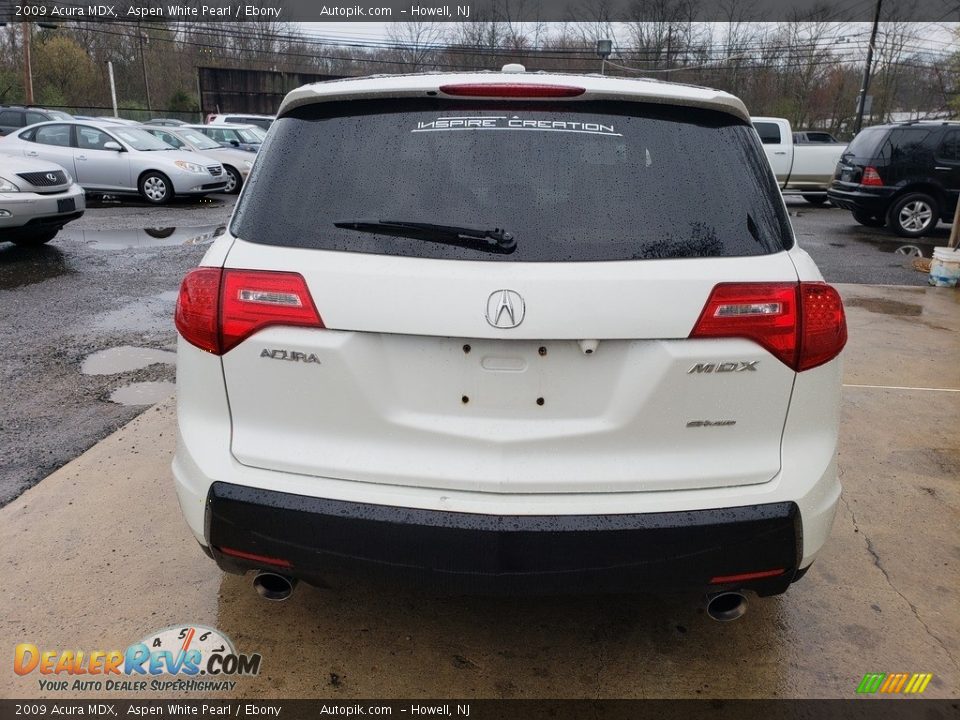 2009 Acura MDX Aspen White Pearl / Ebony Photo #6