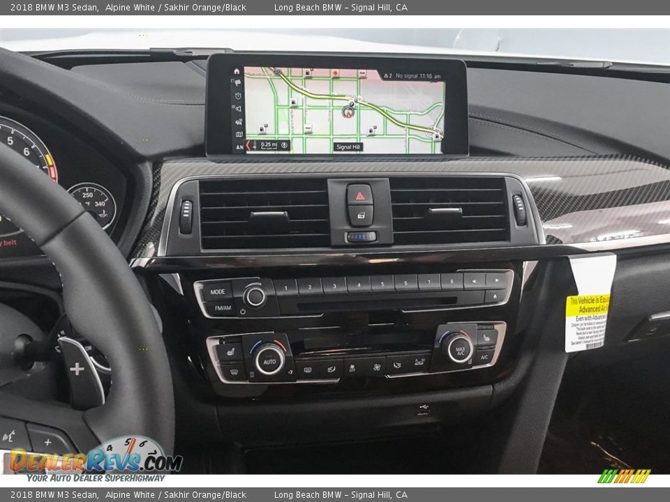 2018 BMW M3 Sedan Alpine White / Sakhir Orange/Black Photo #5