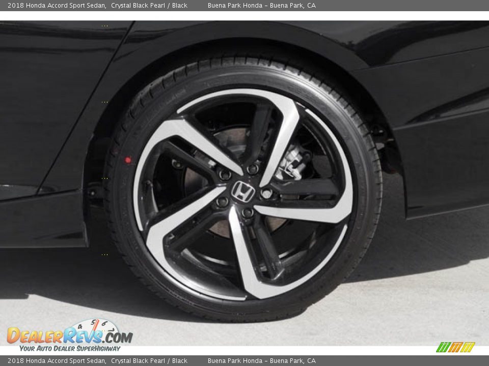 2018 Honda Accord Sport Sedan Crystal Black Pearl / Black Photo #12