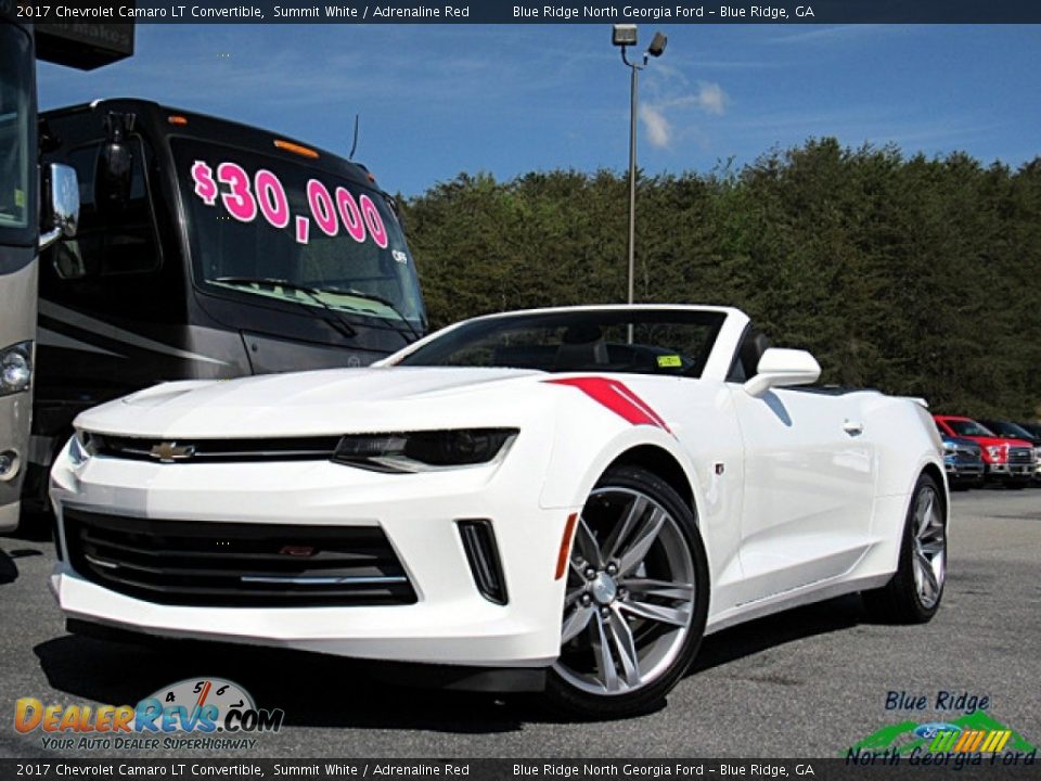 2017 Chevrolet Camaro LT Convertible Summit White / Adrenaline Red Photo #1