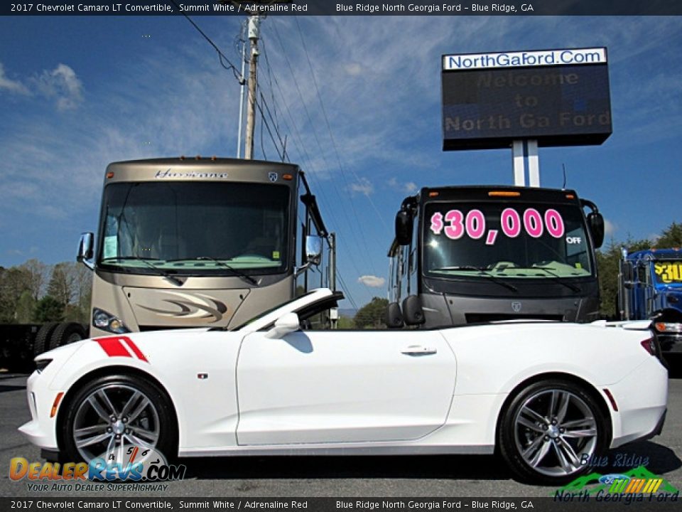 2017 Chevrolet Camaro LT Convertible Summit White / Adrenaline Red Photo #2