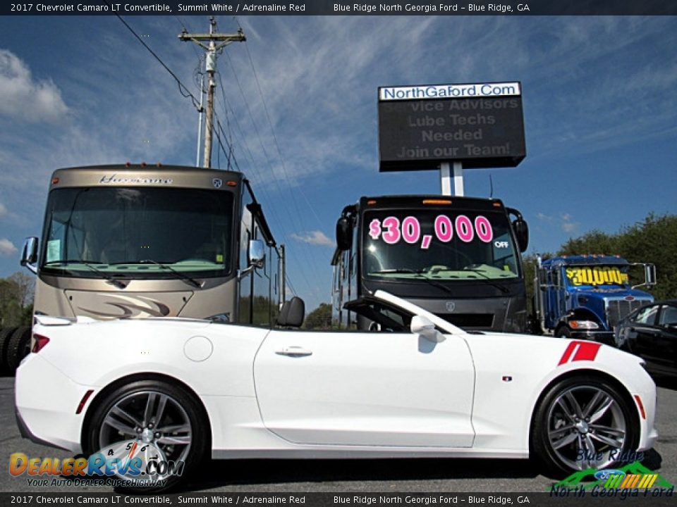 2017 Chevrolet Camaro LT Convertible Summit White / Adrenaline Red Photo #7