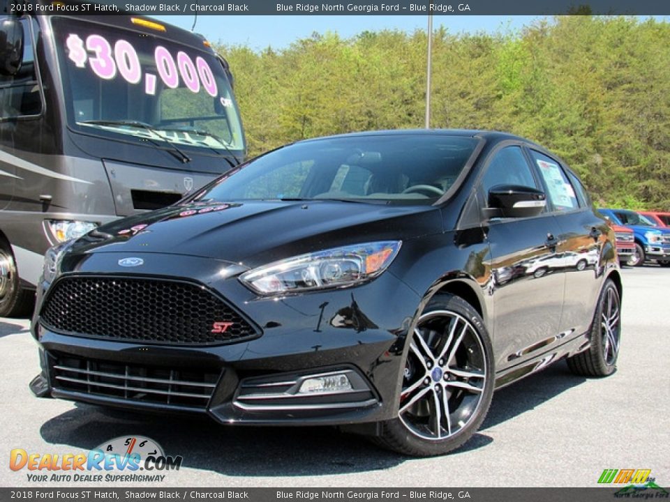 2018 Ford Focus ST Hatch Shadow Black / Charcoal Black Photo #1