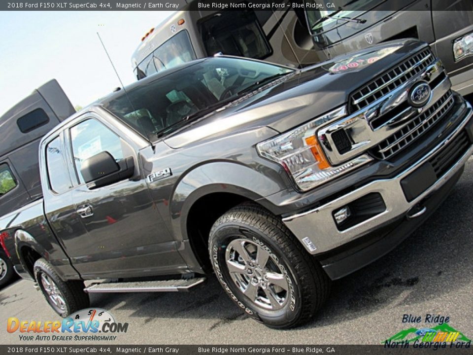 2018 Ford F150 XLT SuperCab 4x4 Magnetic / Earth Gray Photo #31