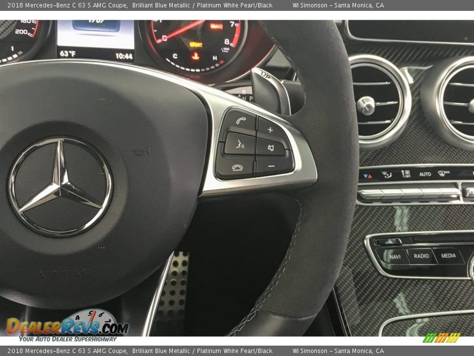 2018 Mercedes-Benz C 63 S AMG Coupe Steering Wheel Photo #19