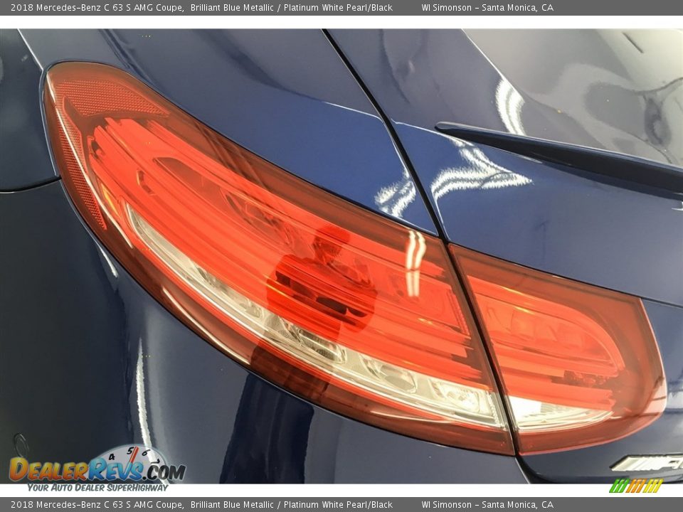 2018 Mercedes-Benz C 63 S AMG Coupe Brilliant Blue Metallic / Platinum White Pearl/Black Photo #25