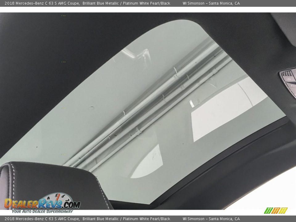 2018 Mercedes-Benz C 63 S AMG Coupe Brilliant Blue Metallic / Platinum White Pearl/Black Photo #28
