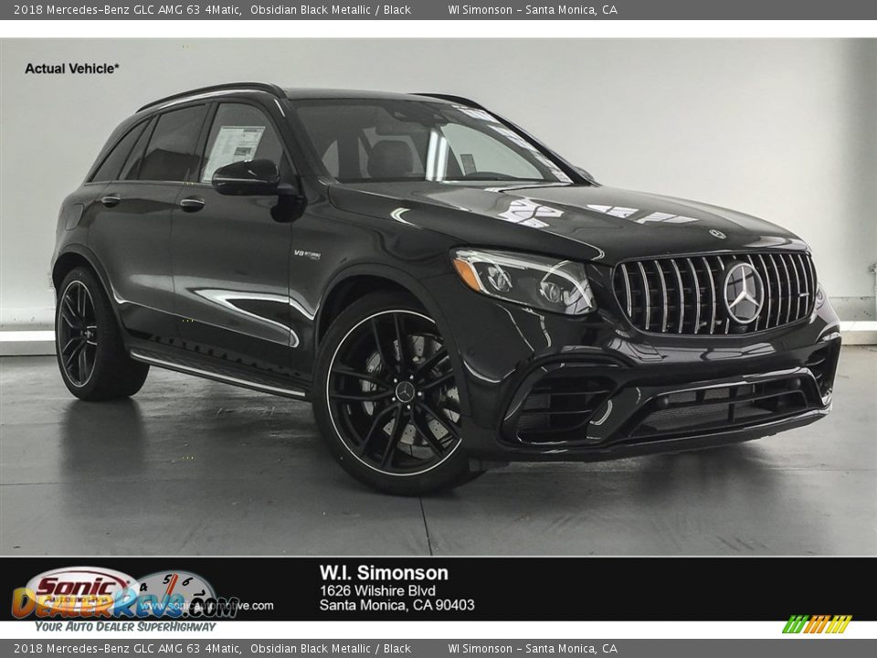 2018 Mercedes-Benz GLC AMG 63 4Matic Obsidian Black Metallic / Black Photo #1