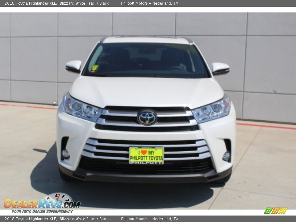 2018 Toyota Highlander XLE Blizzard White Pearl / Black Photo #2