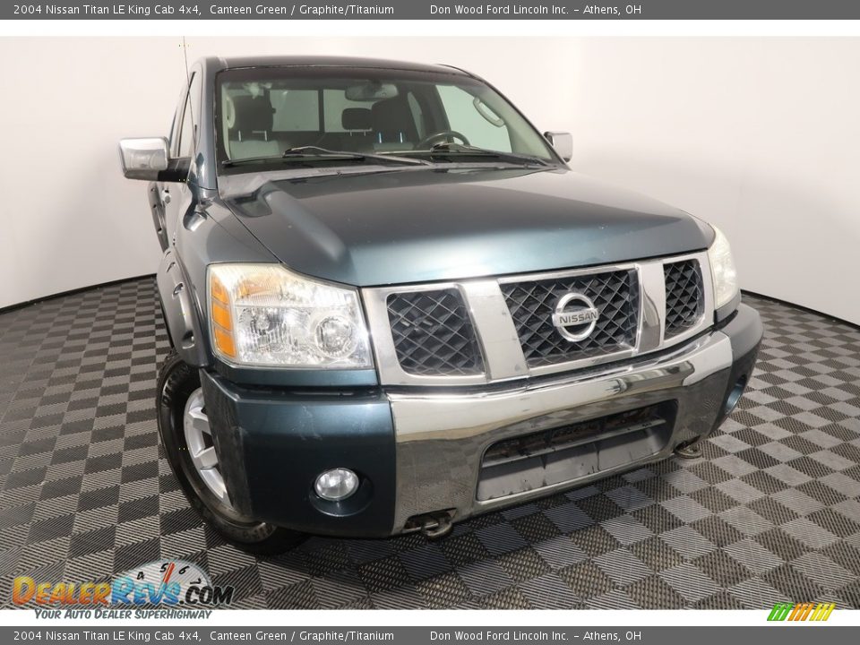 2004 Nissan Titan LE King Cab 4x4 Canteen Green / Graphite/Titanium Photo #4