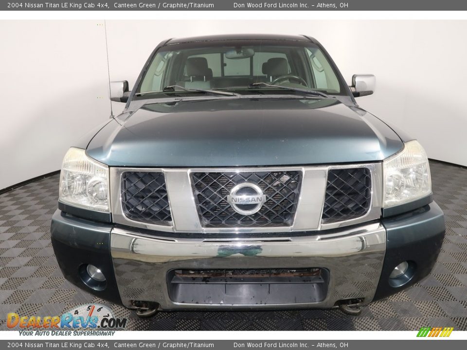 2004 Nissan Titan LE King Cab 4x4 Canteen Green / Graphite/Titanium Photo #5