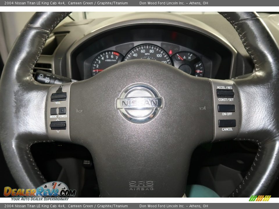 2004 Nissan Titan LE King Cab 4x4 Canteen Green / Graphite/Titanium Photo #14