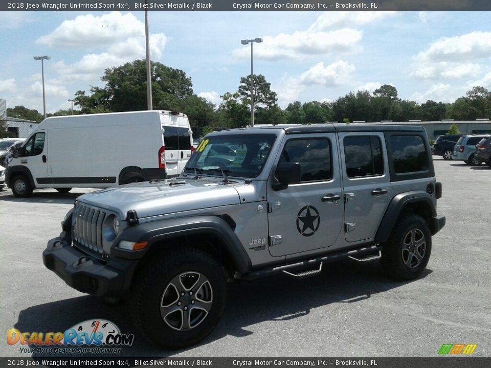 2018 Jeep Wrangler Unlimited Sport 4x4 Billet Silver Metallic / Black Photo #1