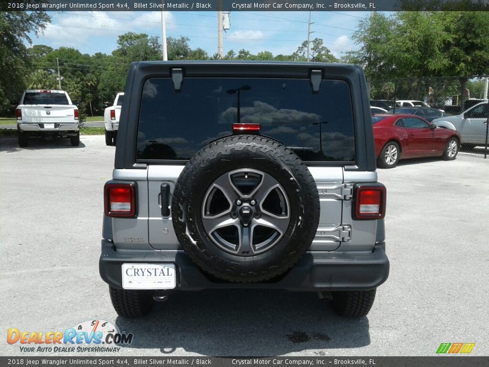 2018 Jeep Wrangler Unlimited Sport 4x4 Billet Silver Metallic / Black Photo #4