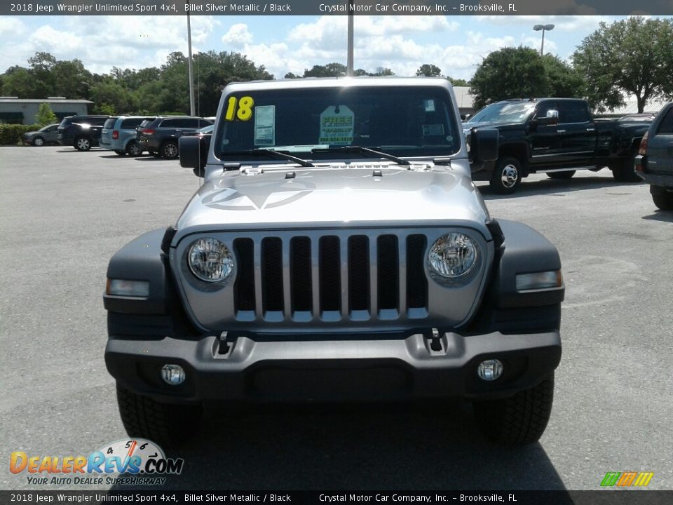 2018 Jeep Wrangler Unlimited Sport 4x4 Billet Silver Metallic / Black Photo #8