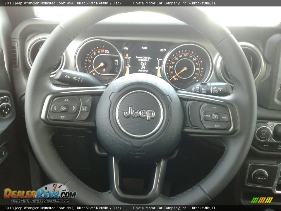 2018 Jeep Wrangler Unlimited Sport 4x4 Billet Silver Metallic / Black Photo #14