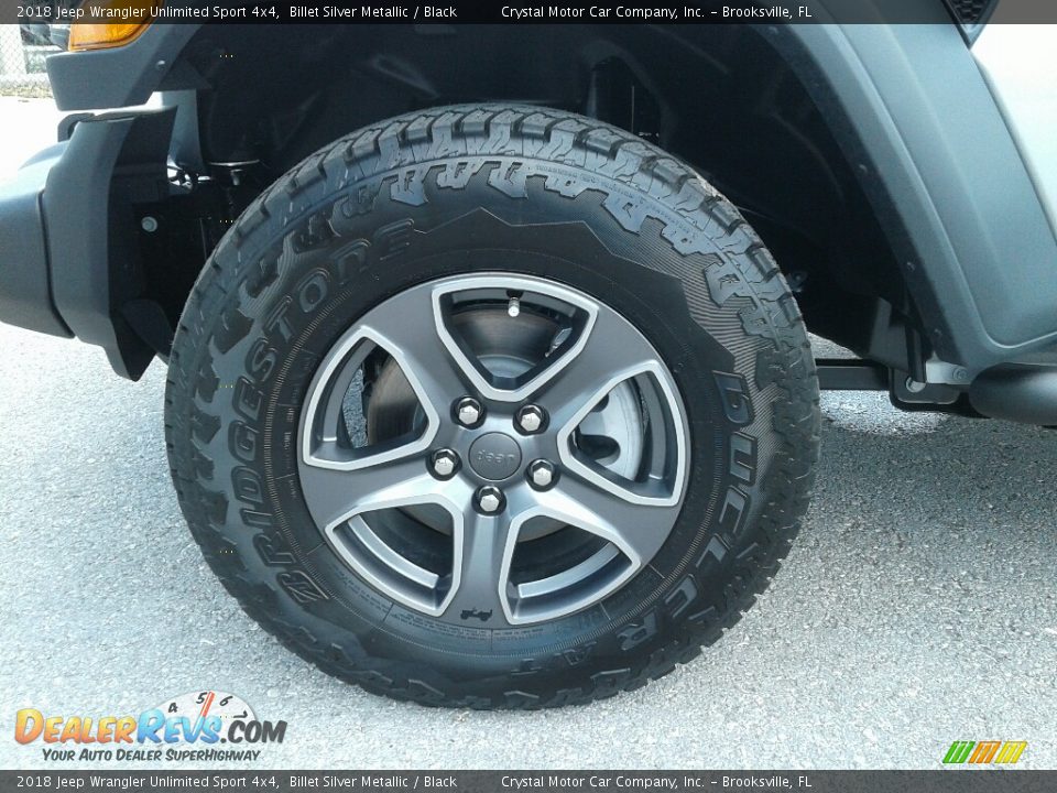 2018 Jeep Wrangler Unlimited Sport 4x4 Billet Silver Metallic / Black Photo #20