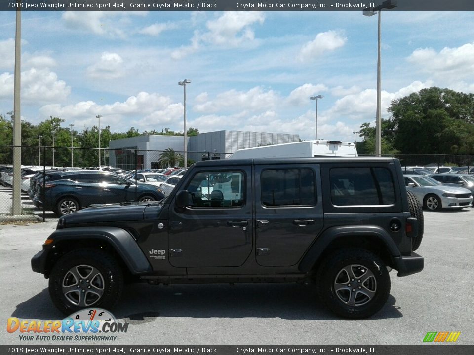2018 Jeep Wrangler Unlimited Sport 4x4 Granite Crystal Metallic / Black Photo #2