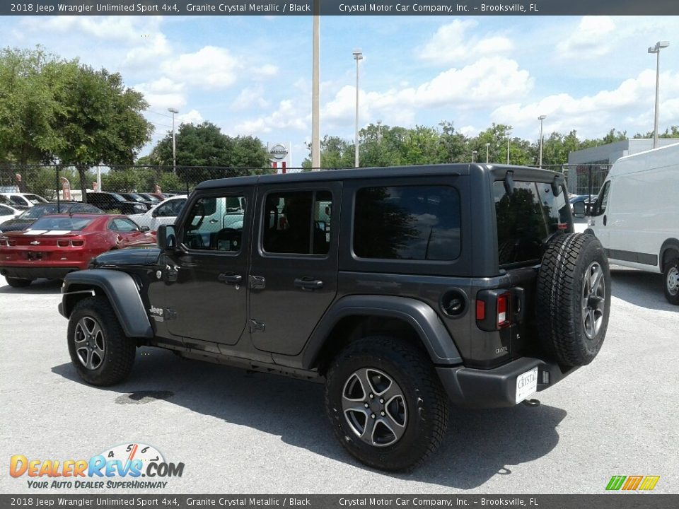 2018 Jeep Wrangler Unlimited Sport 4x4 Granite Crystal Metallic / Black Photo #3