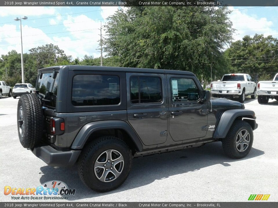 2018 Jeep Wrangler Unlimited Sport 4x4 Granite Crystal Metallic / Black Photo #5
