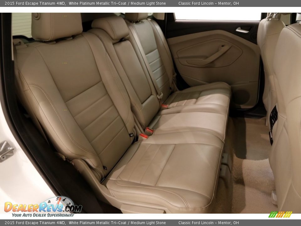 2015 Ford Escape Titanium 4WD White Platinum Metallic Tri-Coat / Medium Light Stone Photo #17