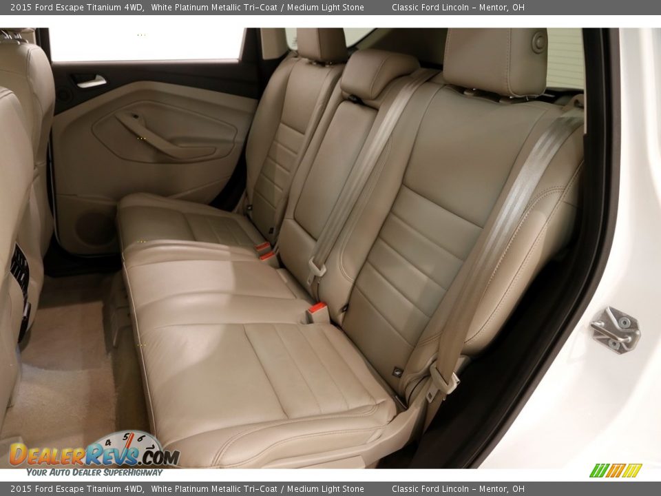 2015 Ford Escape Titanium 4WD White Platinum Metallic Tri-Coat / Medium Light Stone Photo #18