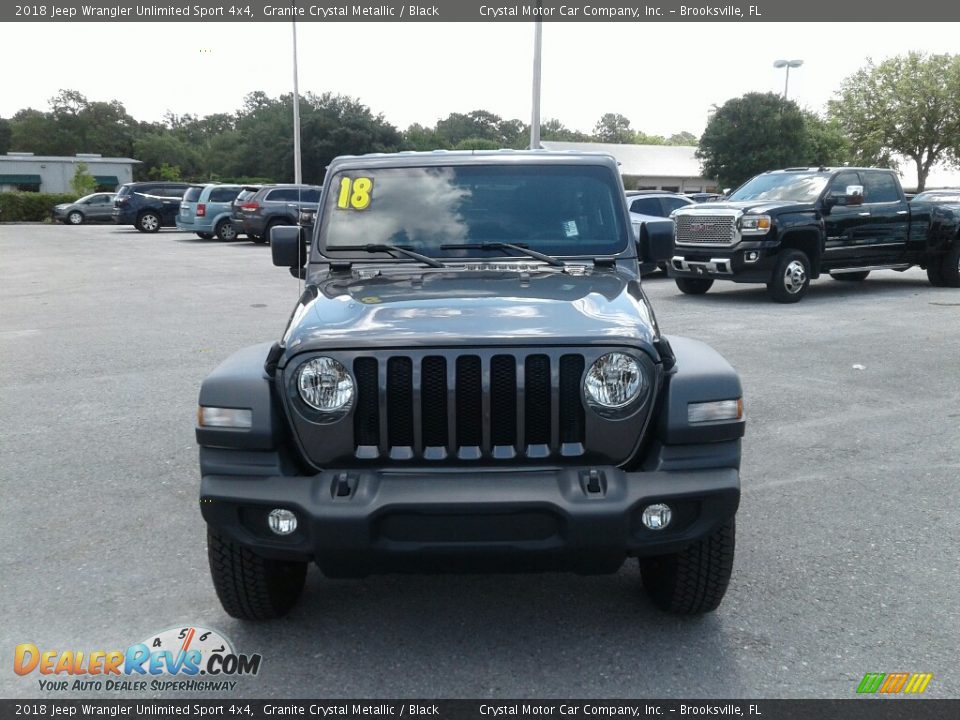 2018 Jeep Wrangler Unlimited Sport 4x4 Granite Crystal Metallic / Black Photo #8