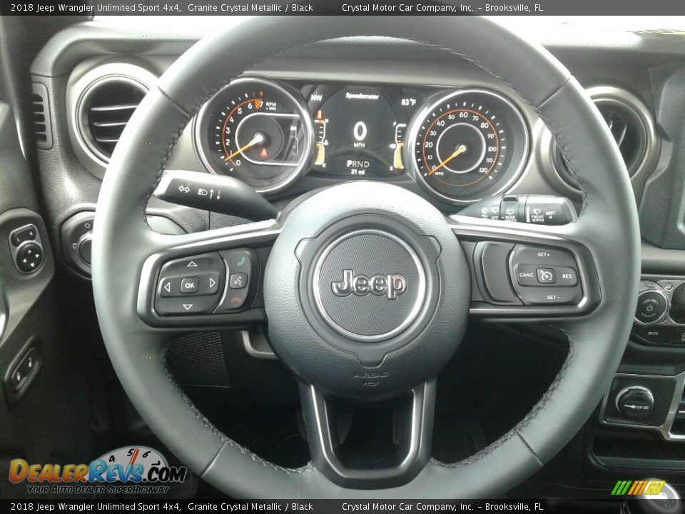 2018 Jeep Wrangler Unlimited Sport 4x4 Granite Crystal Metallic / Black Photo #13