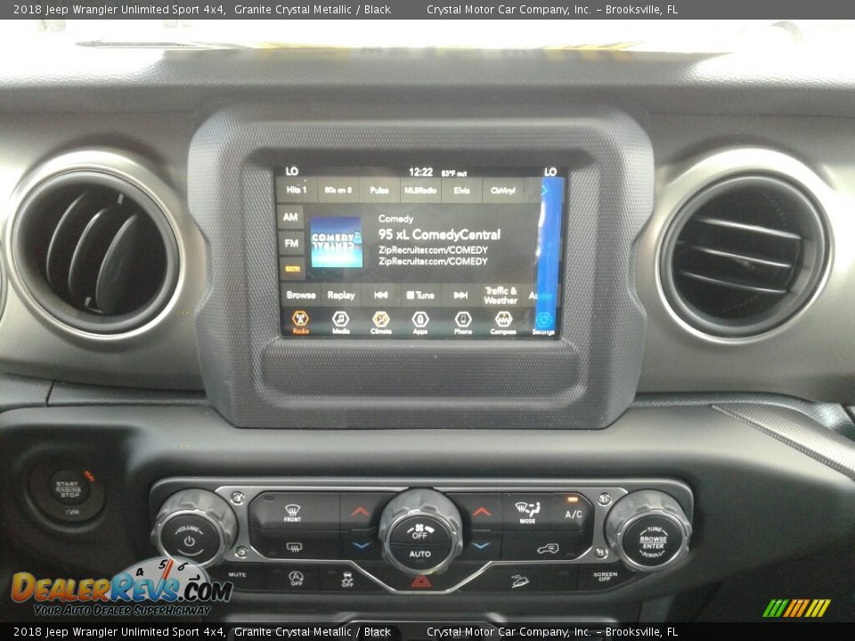 2018 Jeep Wrangler Unlimited Sport 4x4 Granite Crystal Metallic / Black Photo #14