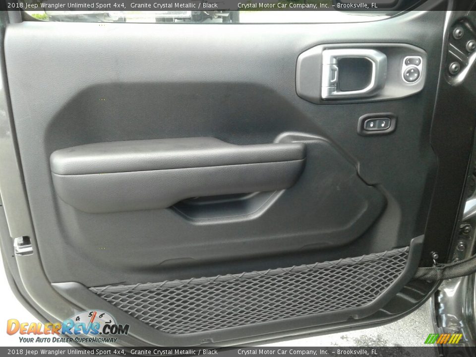 2018 Jeep Wrangler Unlimited Sport 4x4 Granite Crystal Metallic / Black Photo #16