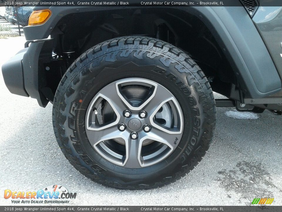 2018 Jeep Wrangler Unlimited Sport 4x4 Granite Crystal Metallic / Black Photo #19