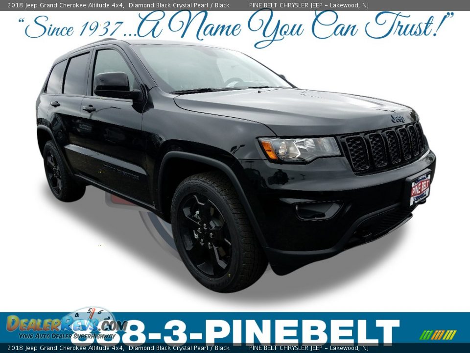 2018 Jeep Grand Cherokee Altitude 4x4 Diamond Black Crystal Pearl / Black Photo #1